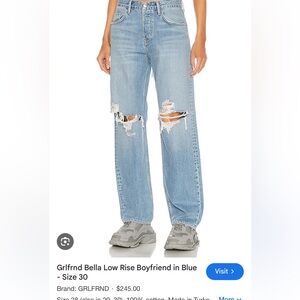 GRLFRND Bella low rise jeans NWT